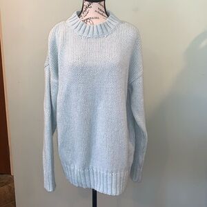 French Connection Light Blue Chunky Knit Tunic Sweater Women’s Medium